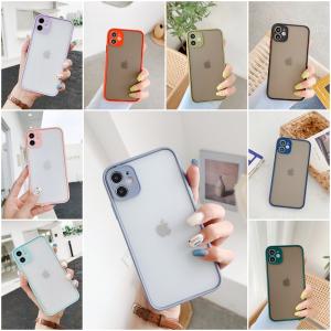 iPhone ケース カバー 7 8 Plus X XS XR XSMax 11 pro promax 12 13 mini SE ブルー ピンク パープル キャンディカラー パステルカラー クリアケース 韓国