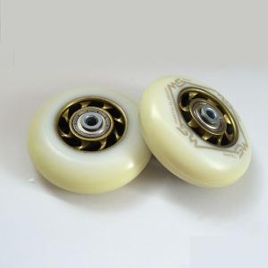 76mmマーブルホワイト リモワ2輪スーツケース用交換ホイール　静音効果とオシャレ度アップ