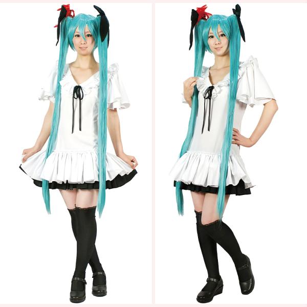 初音ミク ワールドイズマイン 髪飾り付き  コスプレ衣装