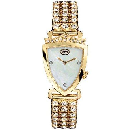 Marc Ecko Crest Ladies MOP Dial Gold Tone Bracelet...