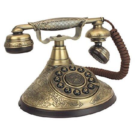 アンティーク電話 - ベルサイユ宮殿1935ロータリー電話 コード付きレトロ電話 ヴィンテージDec...