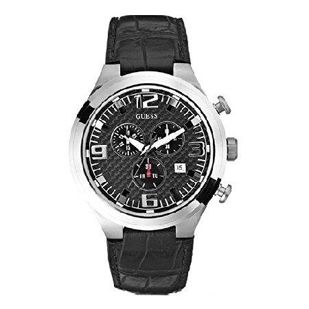 Guess Chronograph Date Leather Band Mens Watch - W...