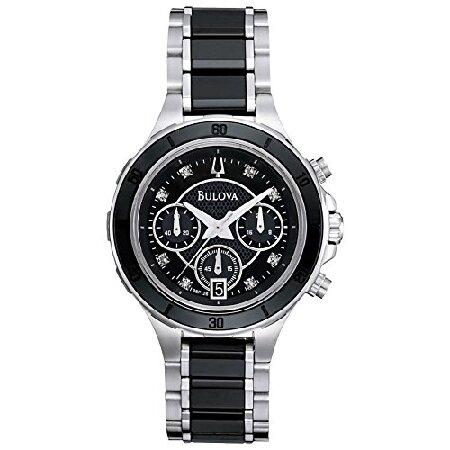 Bulova 98P126 Ladies Amboise Black Steel Chronogra...