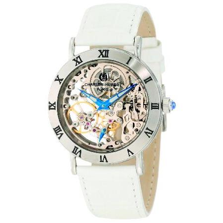 [チャールズ・ヒューバート] 腕時計 機械式手巻き スケルトン 6790-W メンズ ホワイト 並行...