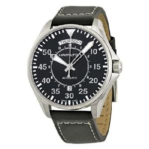 Hamilton H64615735 Black Dial ＆ Leather Strap Automatic Men's Watch 並行輸入品