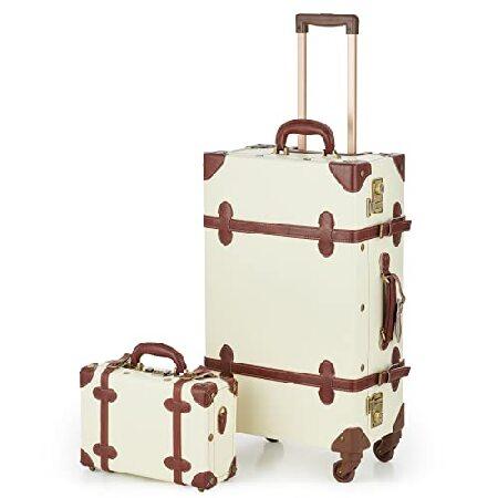 CO-Z Vintage Luggage Sets, 2 Piece Retro Suitcase ...