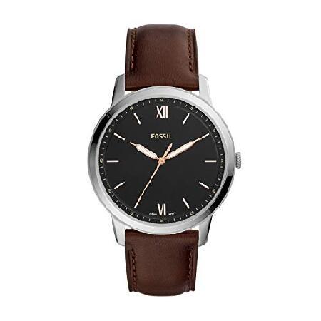 Fossil メンズ ミニマリスト 3H FS5464 One Size Silver/Brown ...