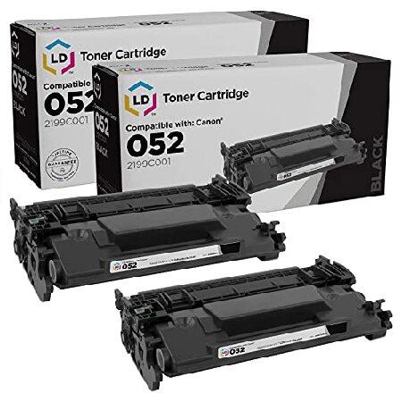 LD互換 用for Canon 052 2パック標準YieldブラックレーザートナーカートリッジIm...