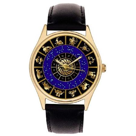 美しいミッドナイトブルー 占星術 星座 サークル コレクション 40mm ユニセックス 腕時計 並行...