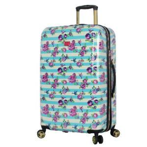 Betsey Johnson 26 Inch Checked Luggage Collection - Expandable Scratch Resistant (ABS + PC) Hardside Suitcase - Designer Lightweight Bag wi 並行輸入品