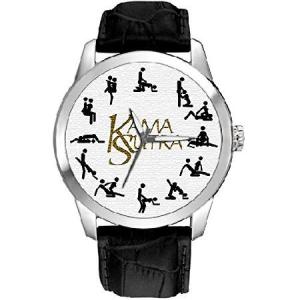 discountzworld カーマスートラ - 面白い性的位置 コラージュアート コレクターグラフィックアート 純真鍮腕時計, クォーツムーブメント。 並行輸入品｜casiopeia-express