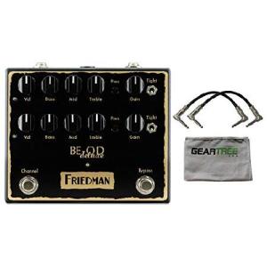 Friedman BE OD Deluxe Dual Overdrive Pedal w/Polish Cloth and 2 Cables 並行輸入品
