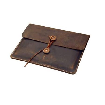 Vintage leather microsoft surface pro case with ke...