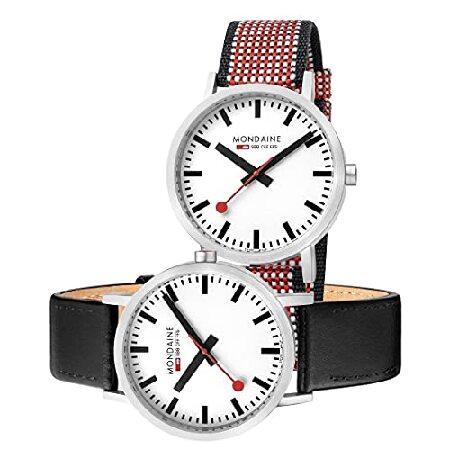 Mondaine 75周年記念 追加ストラップ ホワイトダイヤル メンズ腕時計セット A658.30...