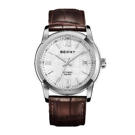 BERNY クラシック 自動腕時計 メンズ ラグジュアリー メンズ 機械式腕時計 (コーヒー) 並行...