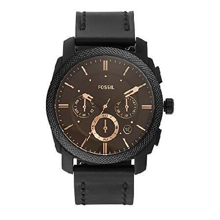 Fossil FS5586 マシンクロノグラフ ブラックレザーウォッチ 並行輸入品