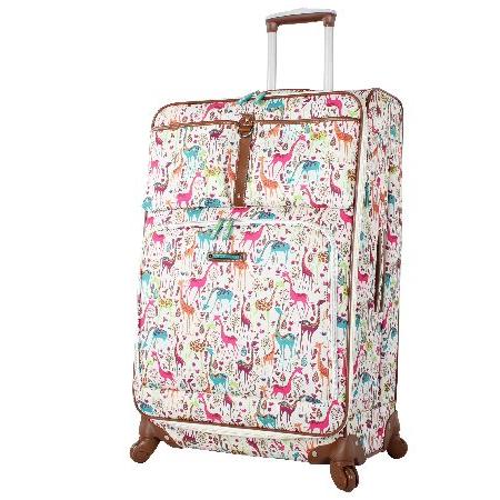 Lily Bloom 荷物 24インチ 拡張可能なデザイン パターン スーツケース スピナーホイール...