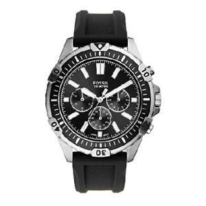 Fossil Men's Garrett FS5624 Black Silicone Japanese Chronograph Fashion Watch 並行輸入品