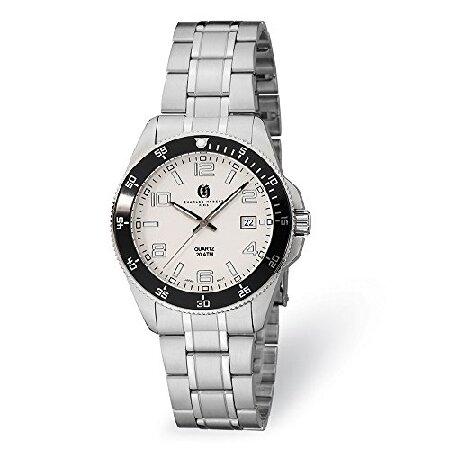 Men&apos;s Charles Hubert Stainless Steel White Dial Wa...