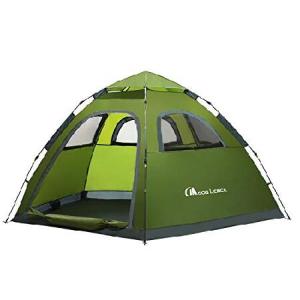 MOON LENCE インスタントポップアップテント ファミリーキャンプテント 4~5人用 ポータブルテント 自動テント 防水 防風 キャンプ ハイキング 登山用 並行輸入品｜casiopeia-express