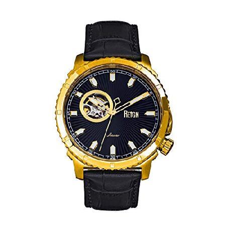 Reign Bauer Automatic Semi-Skeleton Leather-Band W...