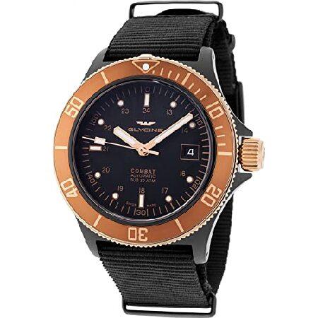 Glycine メンズ腕時計 コンバットサブ ゴールデンアイ 自動巻き ブラックダイヤル GL017...