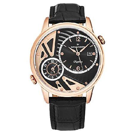 Revue Thommen Manager Men&apos;s &apos;Nomad&apos; Dual-Time Blac...