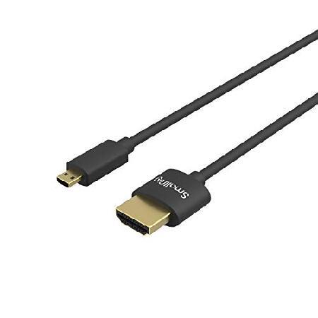 SmallRig Micro HDMI-HDMIケーブル 超薄型 55cm/1.8フィート 超柔軟 ...