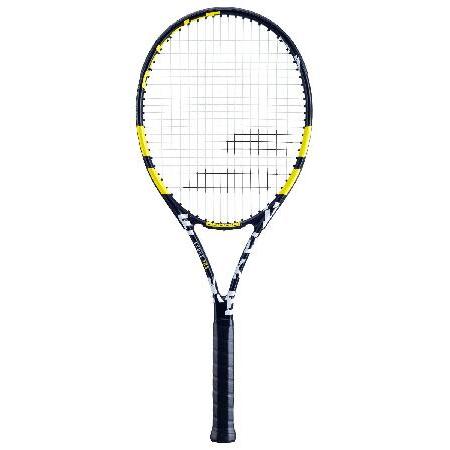 Babolat Evoke 105 ガット張りテニスラケット ブラック/イエロー (4 1/4インチ...