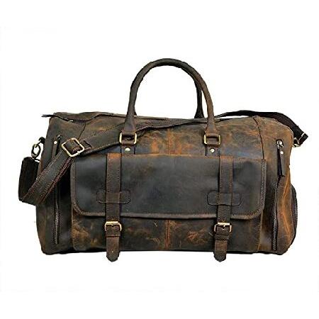 Vintage Classic Leather Travel Duffel Bags, Mens C...