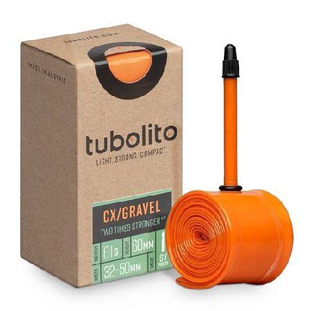 Tubolito Tubo cx/グラベル 仏式バルブ、オレンジ、700 x 30-47mm、60m...