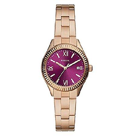 Fossil Three-Hand Date Rose Gold-Tone Stainless St...