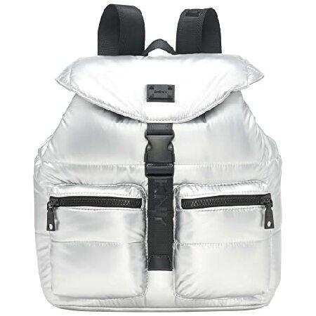 DKNY Avia Backpack, Silver/Black 並行輸入品