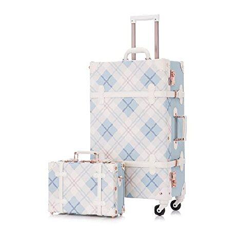 Unitravel 2 Piece Vintage Suitcase Set, 26&quot; Women ...