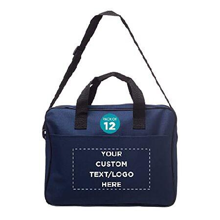 12 Polyester Messenger Bags Set - Customizable Tex...