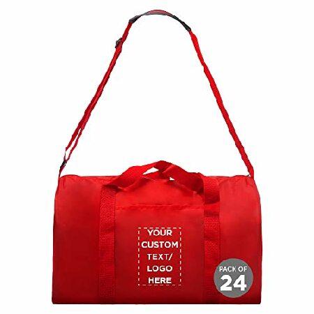 24 Sporty Duffle Bags Set - Customizable Text, Log...