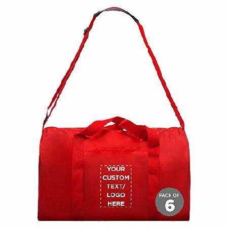 6 Sporty Duffle Bags Set - Customizable Text, Logo...