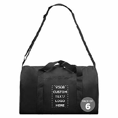6 Sporty Duffle Bags Set - Customizable Text, Logo...
