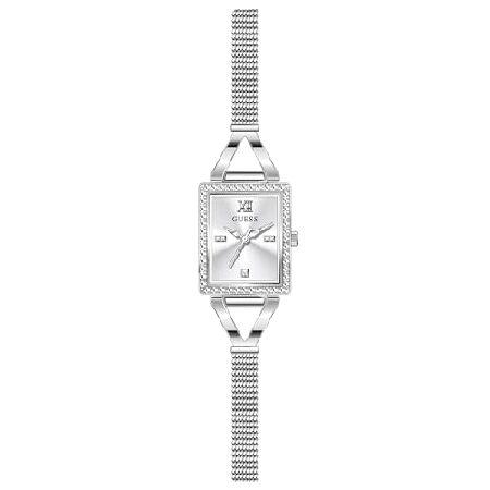 [ゲス ウォッチ] 腕時計 GW0400L1 レディース 22mm ホワイト アナログ ステンレスス...