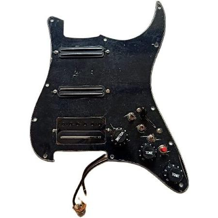 SSH Prewired ST Guitar Pickguard with Black Mini H...