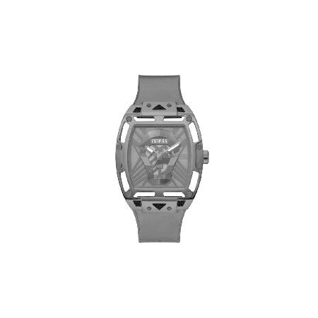 GUESS レザーアナログブラックダイヤルメンズウォッチ-Gw0500G2、ブラックバンド, ブラッ...