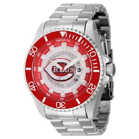 Invicta メンズ 43460 MLB シンシナティレッズ クォーツ レッド、シルバー、ホワイト...