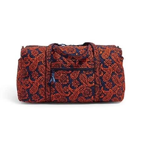 Vera Bradley レディース コットン Lサイズ トラベルダッフルバッグ, ネイビー/オレン...