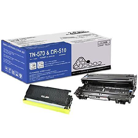 1 Pack TN-570 Toner Cartridge and 1 Pack DR-510 Dr...
