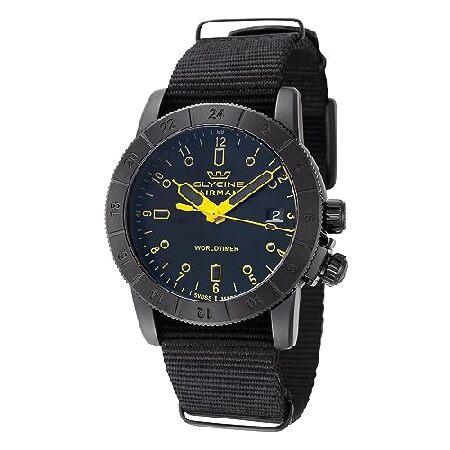 Glycine Men&apos;s Airman Worldtimer 42mm Quartz Watch ...