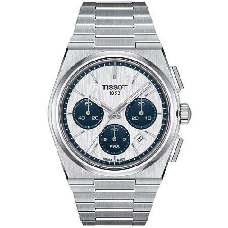 Tissot PRX 自動巻きクロノグラフ、グレー、ブレスレット, グレー, ブレスレット 並行輸入...