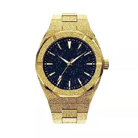 TIME WARRIOR Men&apos;s Watches Gold Luxury Watch Chron...