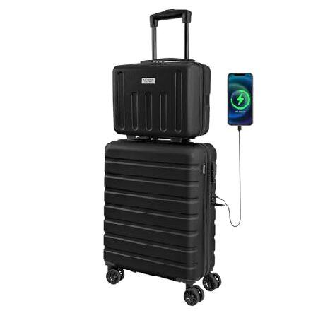 AnyZip Suitcase, 20&quot; Carry On Luggage 14&quot; Mini Cos...
