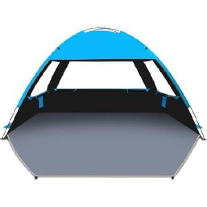 Venustas Beach Tent Sun Shelter for 3/4-5/6-7/8-10 Person, UPF 50+ UV Protection Beach Canopy, Lightweight and Easy Setup Cabana, Portable  並行輸入品