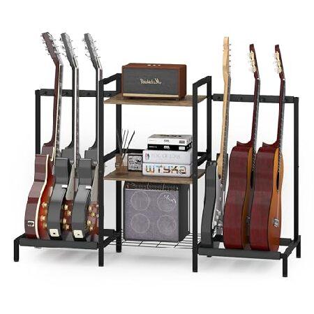 Usinso ギタースタンド 6スペース 複数のギター用 マルチギターラック アコースティック エレ...